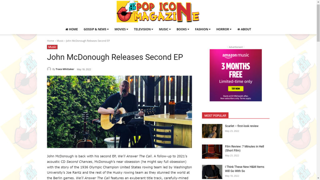 Pop Icon Mag Ulasan John McDonough “Kami Akan Menjawab Panggilan”