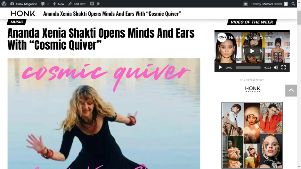 Majalah Honk Mengulas “Cosmic Quiver” karya Ananda Xenia Shakti