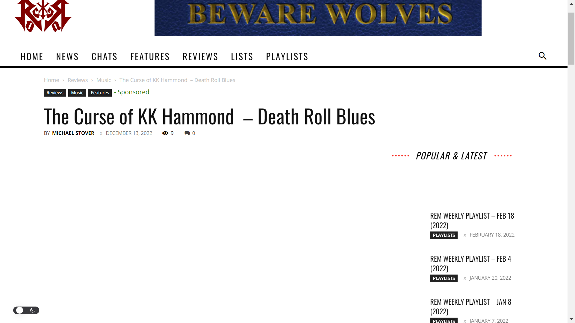 Rock Era Magazine Reviews The Curse of KK Hammond's “Death Roll