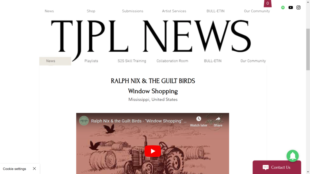 Ulasan TJPL News Ralph Nix & The Guilt Birds “Window Shopping”