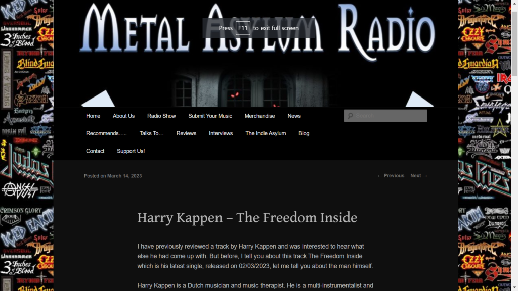 The Metal Asylum Meninjau “The Freedom Inside” karya Harry Kappen